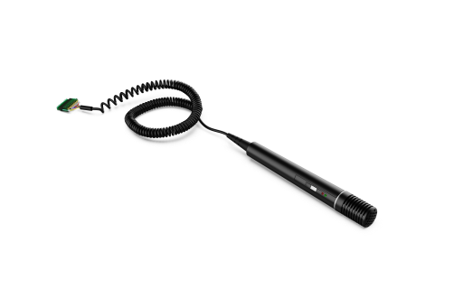 Hand-held Microphone with Coiled Cable